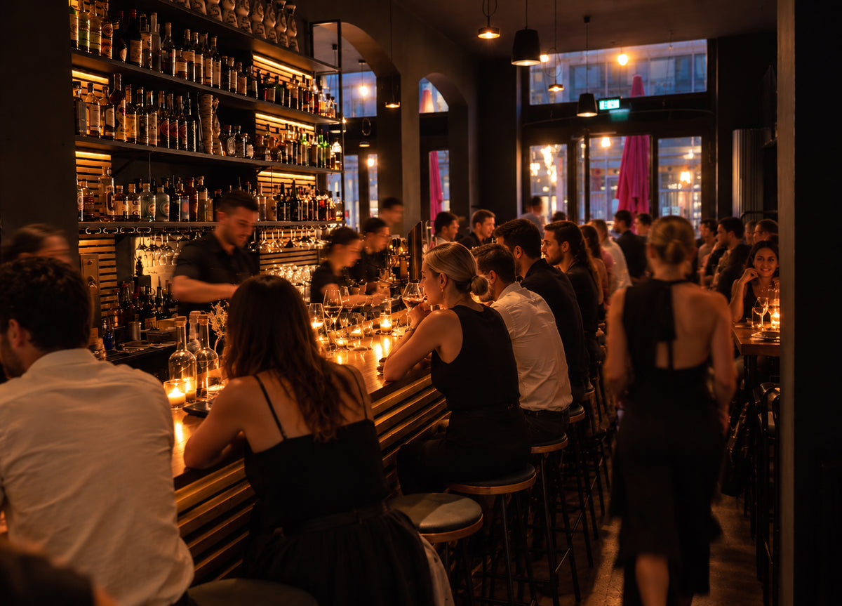 The room at R10 on a full evening